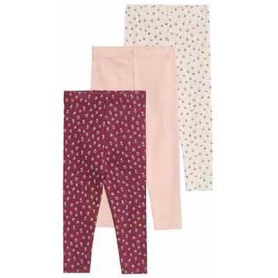 Marks & Spencer Lot de 3 Leggings en Coton Motif Fleuri (Jusqu’au 6 Ans) 9-12 Mois - Publicité Marks & Spencer Lot de 3 Leggings en Coton Motif Fleuri (Jusqu’au 6 Ans) 9-12 Mois - Publicité