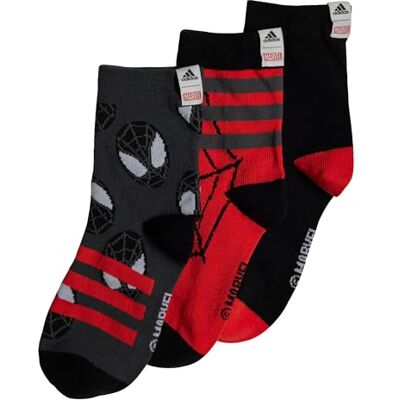 Adidas Chaussettes Marvel Spider-Man Crew 3 paires de chaussettes pour enfant - Publicité Adidas Chaussettes Marvel Spider-Man Crew 3 paires de chaussettes pour enfant - Publicité