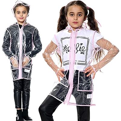 A2Z 4 Kids Filles Garçons Pluie Manteau EVA Transparent Clear Raincoat 450 Baby Pink 13 - Publicité A2Z 4 Kids Filles Garçons Pluie Manteau EVA Transparent Clear Raincoat 450 Baby Pink 13 - Publicité