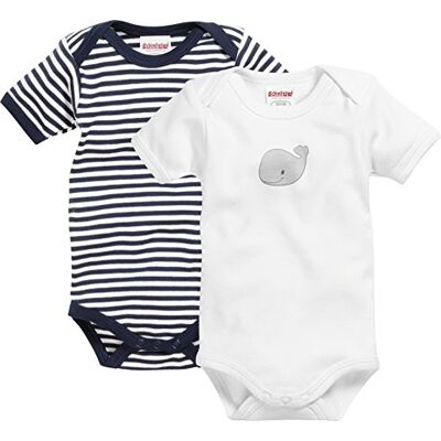 Playshoes Schnizler 2-pieces Set court bras Frôler Baleine Premature Newborn Body Mixte bébé, per pack, Bleu (Navy/White 171), Naissance (Taille Fabricant:50/56) - Publicité Playshoes Schnizler 2-pieces Set court bras Frôler Baleine Premature Newborn Body Mixte bébé, per pack, Bleu (Navy/White 171), Naissance (Taille Fabricant:50/56) - Publicité