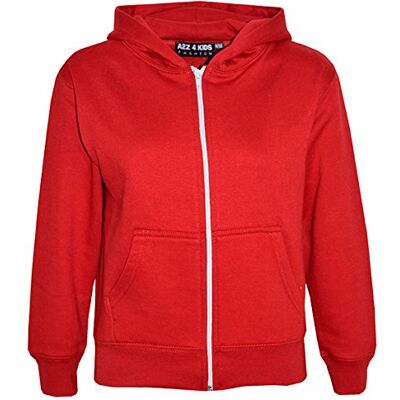 A2Z 4 Kids® Enfants Filles Garçons Plaine Toison Encapuchonné Hoodie Plain Red 7-8 - Publicité A2Z 4 Kids® Enfants Filles Garçons Plaine Toison Encapuchonné Hoodie Plain Red 7-8 - Publicité