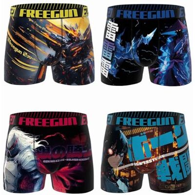 FREEGUN Lot de 4 Boxers Garçon Premium (14-16 Ans, Pack Manga Game Futur) - Publicité FREEGUN Lot de 4 Boxers Garçon Premium (14-16 Ans, Pack Manga Game Futur) - Publicité