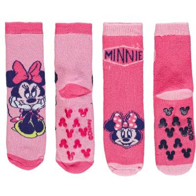 Ellepi chaussettes antidérapantes Disney Minnie en coton chaud pour enfant, 6-12 mois - Publicité Ellepi chaussettes antidérapantes Disney Minnie en coton chaud pour enfant, 6-12 mois - Publicité