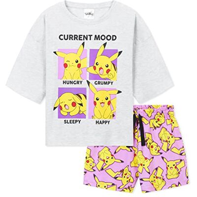 Pokémon Pyjama Fille Pikachu, Ensembles de Pyjama Court, Ensemble 2 Pièces T-Shirt Crop Top et Short Vêtements Enfant Fille et Ado Été Coton 5-14 Ans (Gris/Rose, 9-10 Ans) - Publicité Pokémon Pyjama Fille Pikachu, Ensembles de Pyjama Court, Ensemble 2 Pièces T-Shirt Crop Top et Short Vêtements Enfant Fille et Ado Été Coton 5-14 Ans (Gris/Rose, 9-10 Ans) - Publicité