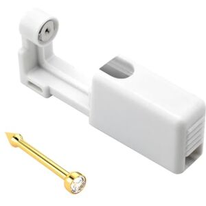 mophrati Manuel nez perceur métal sourcils oreille Piercing outil beauté bijoux percer goujon Kit outils ménage professionnel, Blanc doré - Publicité mophrati Manuel nez perceur métal sourcils oreille Piercing outil beauté bijoux percer goujon Kit outils ménage professionnel, Blanc doré - Publicité