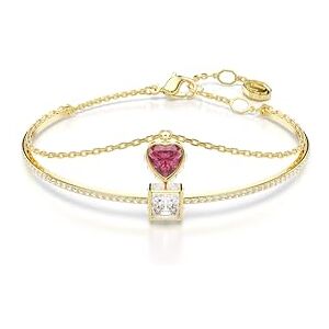 Swarovski Bracelet-jonc Chroma, Cœur, Rouge, Placage de ton or - Publicité Swarovski Bracelet-jonc Chroma, Cœur, Rouge, Placage de ton or - Publicité