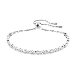 Swarovski Bracelet Tennis Matrix, serti d'une rangée raffinée de cristaux ronds blancs, fermoir coulissant ajustable, design élégant et adaptable à toutes occasions, métal rhodié - Publicité Swarovski Bracelet Tennis Matrix, serti d'une rangée raffinée de cristaux ronds blancs, fermoir coulissant ajustable, design élégant et adaptable à toutes occasions, métal rhodié - Publicité