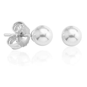 Majorica Boucles d'Oreilles à Perle Lyra avec Tige en Argent Massif Avec Argent Rhodié Perle Blanche de 8 mm Fermoir Type Papillon Bijoux pour Femme - Publicité Majorica Boucles d'Oreilles à Perle Lyra avec Tige en Argent Massif Avec Argent Rhodié Perle Blanche de 8 mm Fermoir Type Papillon Bijoux pour Femme - Publicité