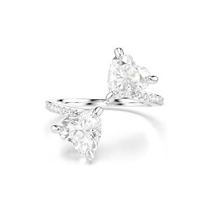 Swarovski Bague ouverte Mesmera Attract, sculpture en coeur, pavé, coeur, blanc, salle de bain rhodium, cristal, zircone cubique, Cristal, Zircone cubique - Publicité Swarovski Bague ouverte Mesmera Attract, sculpture en coeur, pavé, coeur, blanc, salle de bain rhodium, cristal, zircone cubique, Cristal, Zircone cubique - Publicité