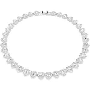 Swarovski x Ariana Grande Collier, serti de cristaux blancs en forme de coeur avec un halo pavé, design élégant et expressif, longueur ajustable, métal rhodié - Publicité Swarovski x Ariana Grande Collier, serti de cristaux blancs en forme de coeur avec un halo pavé, design élégant et expressif, longueur ajustable, métal rhodié - Publicité