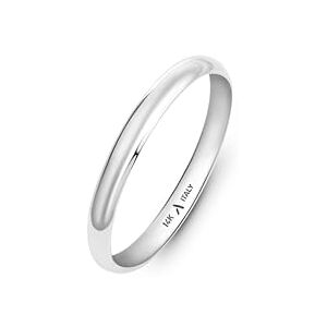 Amberta Alliance de Mariage en Or 14 Carats pour Femme et Homme Bague de Couple en Or Blanc ou Jaune Véritable Bague Simple Polie de Qualité Supérieure: Alliance en Or Blanc 2 mm Taille 62.2 - Publicité Amberta Alliance de Mariage en Or 14 Carats pour Femme et Homme Bague de Couple en Or Blanc ou Jaune Véritable Bague Simple Polie de Qualité Supérieure: Alliance en Or Blanc 2 mm Taille 62.2 - Publicité