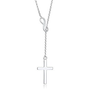 Elli Collier Femme Pendentif Croix en Y Classique en Argent Sterling 925 - Publicité Elli Collier Femme Pendentif Croix en Y Classique en Argent Sterling 925 - Publicité