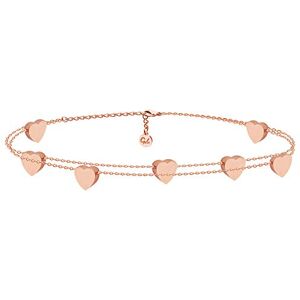 GD GOOD.designs EST. 2015 Bracelet Coeur Rose pour Femme Demoiselle d'Honneur avec Coeurs Filigranes Réglable Amitié - Publicité GD GOOD.designs EST. 2015 Bracelet Coeur Rose pour Femme Demoiselle d'Honneur avec Coeurs Filigranes Réglable Amitié - Publicité