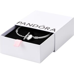 Pandora Icons Bracelet maille serpent en argent sterling, fermoir en T cœur, 18 - Publicité Pandora Icons Bracelet maille serpent en argent sterling, fermoir en T cœur, 18 - Publicité