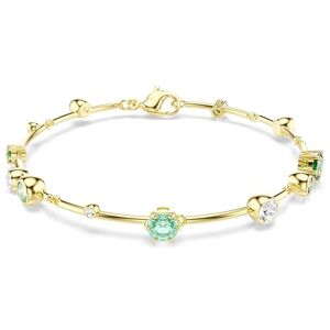 Swarovski Bracelet vert, de la collection Constella, cristaux Zirconia avec sertissage griffes ou chaton, de tailles variées, placage de ton or - Publicité Swarovski Bracelet vert, de la collection Constella, cristaux Zirconia avec sertissage griffes ou chaton, de tailles variées, placage de ton or - Publicité