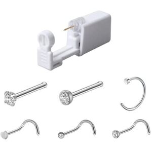 Moguxb Kit de Piercing Nez Jetable Pistolet à Piercing Nez avec 6 Goujons Nez Auto Sécurité Nez Stud Indolore pour Femme Homme - Publicité Moguxb Kit de Piercing Nez Jetable Pistolet à Piercing Nez avec 6 Goujons Nez Auto Sécurité Nez Stud Indolore pour Femme Homme - Publicité