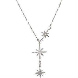 WQZYY&ASDCD Bijoux Bracelet Femme Collier Pendentif Étoile du Nord Exquis Femmes Collier Ras du Cou Chaîne Cubique-Platine - Publicité WQZYY&ASDCD Bijoux Bracelet Femme Collier Pendentif Étoile du Nord Exquis Femmes Collier Ras du Cou Chaîne Cubique-Platine - Publicité