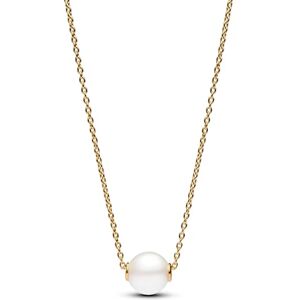 PANDORA Behandelte Süßwasserzuchtperle Collier-Halskette Chaîne de Cou pour Femmes - Publicité PANDORA Behandelte Süßwasserzuchtperle Collier-Halskette Chaîne de Cou pour Femmes - Publicité