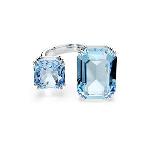 Swarovski Bague ouverte Millenia, Taille octogonale, Bleue, Métal rhodié - Publicité Swarovski Bague ouverte Millenia, Taille octogonale, Bleue, Métal rhodié - Publicité