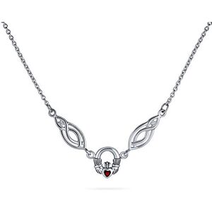 Bling Jewelry Collier Irlandais Traditionnel Simulée Rouge Grenat Cubic Zirconia Bff Celtique Friendship Heart Trinité Love Knot Claddagh Collar Statement For Women .925 Argent Sterling - Publicité Bling Jewelry Collier Irlandais Traditionnel Simulée Rouge Grenat Cubic Zirconia Bff Celtique Friendship Heart Trinité Love Knot Claddagh Collar Statement For Women .925 Argent Sterling - Publicité