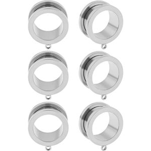 LYLLYL 6 PCS DIY Tunnels Plugs Gauges for Ears Piercing Jewelry,Dangles DIY Ear Gauges Accessories for Women Mens(Silver-A,10mm) - Publicité LYLLYL 6 PCS DIY Tunnels Plugs Gauges for Ears Piercing Jewelry,Dangles DIY Ear Gauges Accessories for Women Mens(Silver-A,10mm) - Publicité