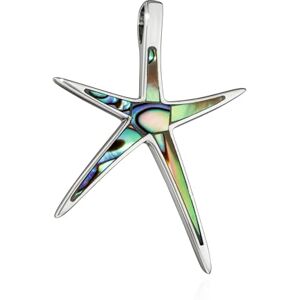 NKlaus Pendentif en forme d'étoile de mer et abalone en argent 925 Bleu 34 x 29 mm, Argent - Publicité NKlaus Pendentif en forme d'étoile de mer et abalone en argent 925 Bleu 34 x 29 mm, Argent - Publicité