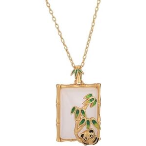 Caiduoduo Accessoires nationaux porcelaine émail panda bambou imitation jade vintage collier femme - Publicité Caiduoduo Accessoires nationaux porcelaine émail panda bambou imitation jade vintage collier femme - Publicité
