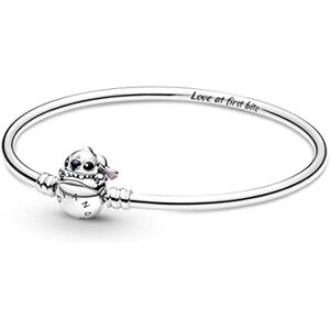Pandora Bracelet jonc Disney Stitch en argent sterling avec émail noir, bleu et violet, 17 - Publicité Pandora Bracelet jonc Disney Stitch en argent sterling avec émail noir, bleu et violet, 17 - Publicité