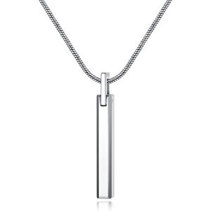 COAI Collier Homme Acier Inoxydable, Collier Homme Plaque Militaire, Pendentif Acier au Tungstène, 60cm - Publicité COAI Collier Homme Acier Inoxydable, Collier Homme Plaque Militaire, Pendentif Acier au Tungstène, 60cm - Publicité