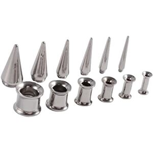angelle Kit d'Étirement d'Oreille et Langue Lot de 6 Écarteurs en Acier Inoxydable Plugs à Visser, Acier Allié - Publicité angelle Kit d'Étirement d'Oreille et Langue Lot de 6 Écarteurs en Acier Inoxydable Plugs à Visser, Acier Allié - Publicité