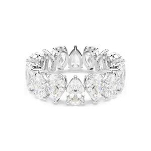 Swarovski Bague Matrix Vittore, cristaux blancs étincelants taille poire sertis en ligne continue, finition argentée, design pur et élégant, taille 60 - Publicité Swarovski Bague Matrix Vittore, cristaux blancs étincelants taille poire sertis en ligne continue, finition argentée, design pur et élégant, taille 60 - Publicité
