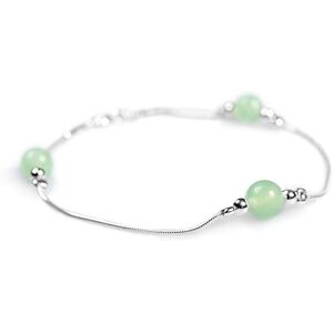HENRYKA Bracelet délicat en argent 925 et pierre précieuse aventurine avec coffret cadeau - Publicité HENRYKA Bracelet délicat en argent 925 et pierre précieuse aventurine avec coffret cadeau - Publicité