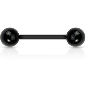 PunkJewelry Piercing Piercing Langue Barbell Bioflex Uni Bioflex (Flexible Plastique) Noir - Publicité PunkJewelry Piercing Piercing Langue Barbell Bioflex Uni Bioflex (Flexible Plastique) Noir - Publicité
