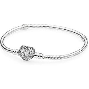 Pandora Icons Bracelet en argent avec fermoir en forme de cœur et zircones cubiques, 20 - Publicité Pandora Icons Bracelet en argent avec fermoir en forme de cœur et zircones cubiques, 20 - Publicité