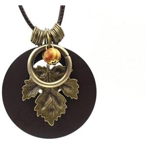 Caiduoduo Rétro ethnique élégant bijoux en bois coréen pull chaîne feuille d’érable long collier - Publicité Caiduoduo Rétro ethnique élégant bijoux en bois coréen pull chaîne feuille d’érable long collier - Publicité