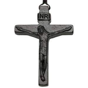 Bexdug Collier croix crucifix en bois, pendentif à breloque crucifix vintage, collier en bois croix de Jésus, accessoire en bois fait à la main pour le baptême, bijoux tendance pour hommes et filles - Publicité Bexdug Collier croix crucifix en bois, pendentif à breloque crucifix vintage, collier en bois croix de Jésus, accessoire en bois fait à la main pour le baptême, bijoux tendance pour hommes et filles - Publicité