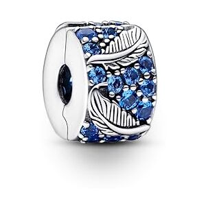 Pandora Moments Charm clip Plume en argent sterling avec cristal bleu nuit - Publicité Pandora Moments Charm clip Plume en argent sterling avec cristal bleu nuit - Publicité