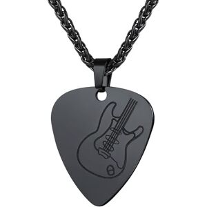 U7 Collier Guitare Homme Plectre Noir Pendentif Médiator Guitare Pick Pendant Necklace Pendentif Noir Homme - Publicité U7 Collier Guitare Homme Plectre Noir Pendentif Médiator Guitare Pick Pendant Necklace Pendentif Noir Homme - Publicité