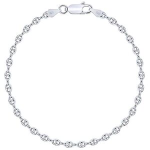 PLANETYS Bracelet Argent 925/1000 Rhodié Maille Grain de Café 3.2 mm - Publicité PLANETYS Bracelet Argent 925/1000 Rhodié Maille Grain de Café 3.2 mm - Publicité
