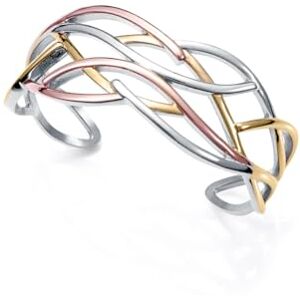 Viceroy Fashion Bracelet pour femme Bijoux Ondulations, acier doré/rose, chic, 6 cm, Sans pierre - Publicité Viceroy Fashion Bracelet pour femme Bijoux Ondulations, acier doré/rose, chic, 6 cm, Sans pierre - Publicité
