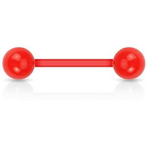 PunkJewelry Piercing Piercing Langue Barbell Bioflex Uni Bioflex (Flexible Plastique) Rouge - Publicité PunkJewelry Piercing Piercing Langue Barbell Bioflex Uni Bioflex (Flexible Plastique) Rouge - Publicité