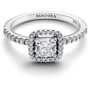 Pandora Bague pour Femme en Argent carré Scintillant auréole 193555C02, 54/17,2, Argent Sterling, Zircon cubique - Publicité Pandora Bague pour Femme en Argent carré Scintillant auréole 193555C02, 54/17,2, Argent Sterling, Zircon cubique - Publicité