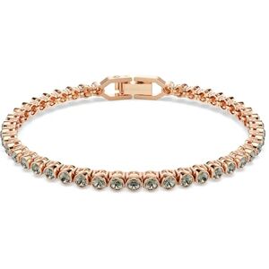 Swarovski Bracelet Tennis, de la collection Imber Emily, rangée de cristaux Zirconia noirs de taille ronde, sertis chaton, en placage de ton or rose - Publicité Swarovski Bracelet Tennis, de la collection Imber Emily, rangée de cristaux Zirconia noirs de taille ronde, sertis chaton, en placage de ton or rose - Publicité