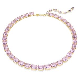 Swarovski Collier Millenia, cristaux violets taille octogone, longueur réglable 38-43 cm, design vibrant et expressif, placage de ton or - Publicité Swarovski Collier Millenia, cristaux violets taille octogone, longueur réglable 38-43 cm, design vibrant et expressif, placage de ton or - Publicité