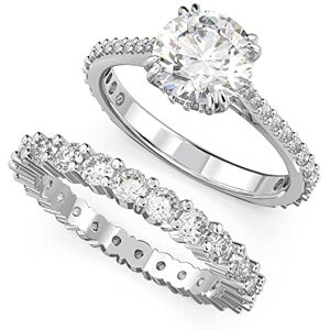 Swarovski Bague Stilla, Parure (2), Taille Rond, Blanche, Métal rhodié - Publicité Swarovski Bague Stilla, Parure (2), Taille Rond, Blanche, Métal rhodié - Publicité