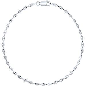 PLANETYS Bracelet Argent 925/1000 Rhodié Maille Grain de Café 2.5 mm - Publicité PLANETYS Bracelet Argent 925/1000 Rhodié Maille Grain de Café 2.5 mm - Publicité