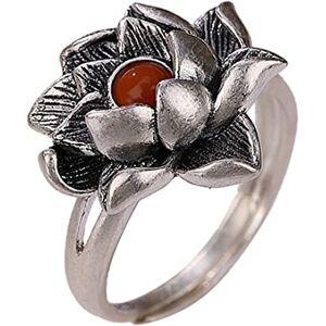 TYMONT S925 Bague En Argent Sterling Réglable En Forme De Fleur De Lotus, Bague En Argent Sterling Pour Femme Avec Pierres Précieuses,Argent,9 - Publicité TYMONT S925 Bague En Argent Sterling Réglable En Forme De Fleur De Lotus, Bague En Argent Sterling Pour Femme Avec Pierres Précieuses,Argent,9 - Publicité