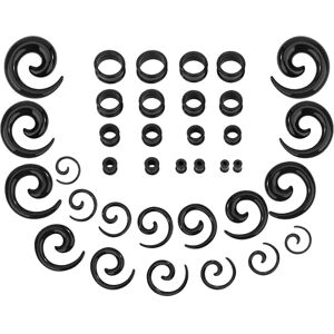 Heveer Kit D'étirement Oreille Ecarteur Oreilles en Silicone Ecarteur en Spirale en Acrylique pour le Perçage des Oreilles 36 Pièces Noir - Publicité Heveer Kit D'étirement Oreille Ecarteur Oreilles en Silicone Ecarteur en Spirale en Acrylique pour le Perçage des Oreilles 36 Pièces Noir - Publicité