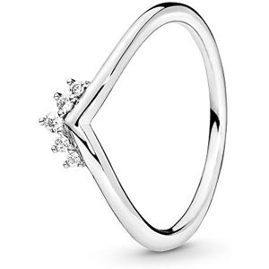 Pandora Bague chevron Vœu Tiare en argent sterling avec zircones cubiques transparentes, taille 60 - Publicité Pandora Bague chevron Vœu Tiare en argent sterling avec zircones cubiques transparentes, taille 60 - Publicité