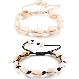 meekoo 2 Pièces Bracelets de Cheville de Coquille Naturelle Bracelet de Coquille en Crochet Perlée Bohème à la Main Bijoux de Bracelet de Cheville Réglable - Publicité meekoo 2 Pièces Bracelets de Cheville de Coquille Naturelle Bracelet de Coquille en Crochet Perlée Bohème à la Main Bijoux de Bracelet de Cheville Réglable - Publicité
